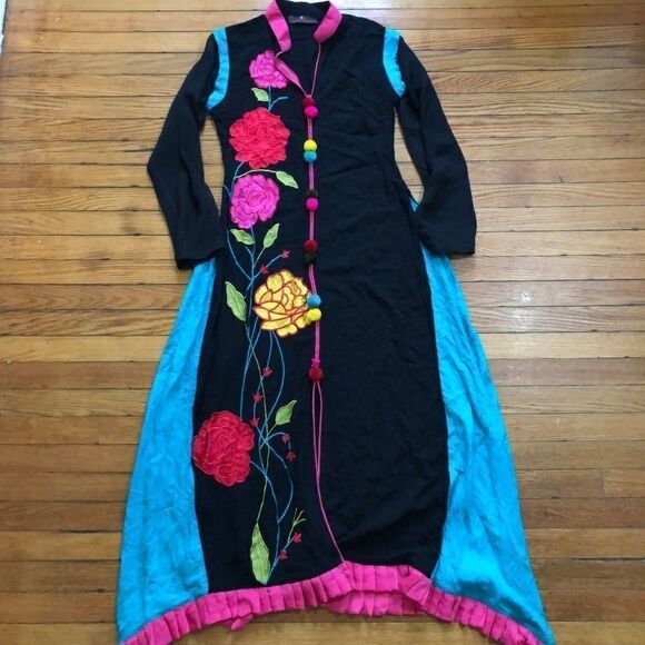 Zahra Rubab Designer Dress Size S Womens Silk - Picture 1 of 8